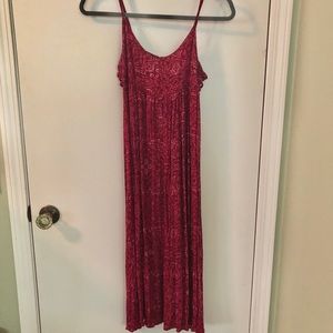 Ecote Magenta Midi Dress